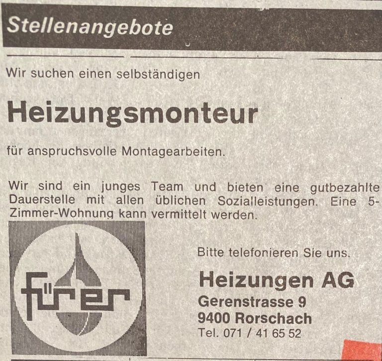Fürer AG, 1981 - 1985: gute Auftragslage